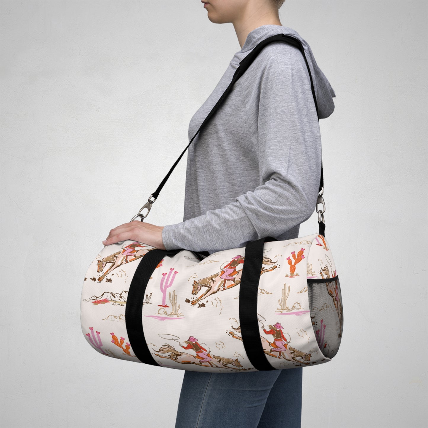 Duffle Bag with Cowgirl Print