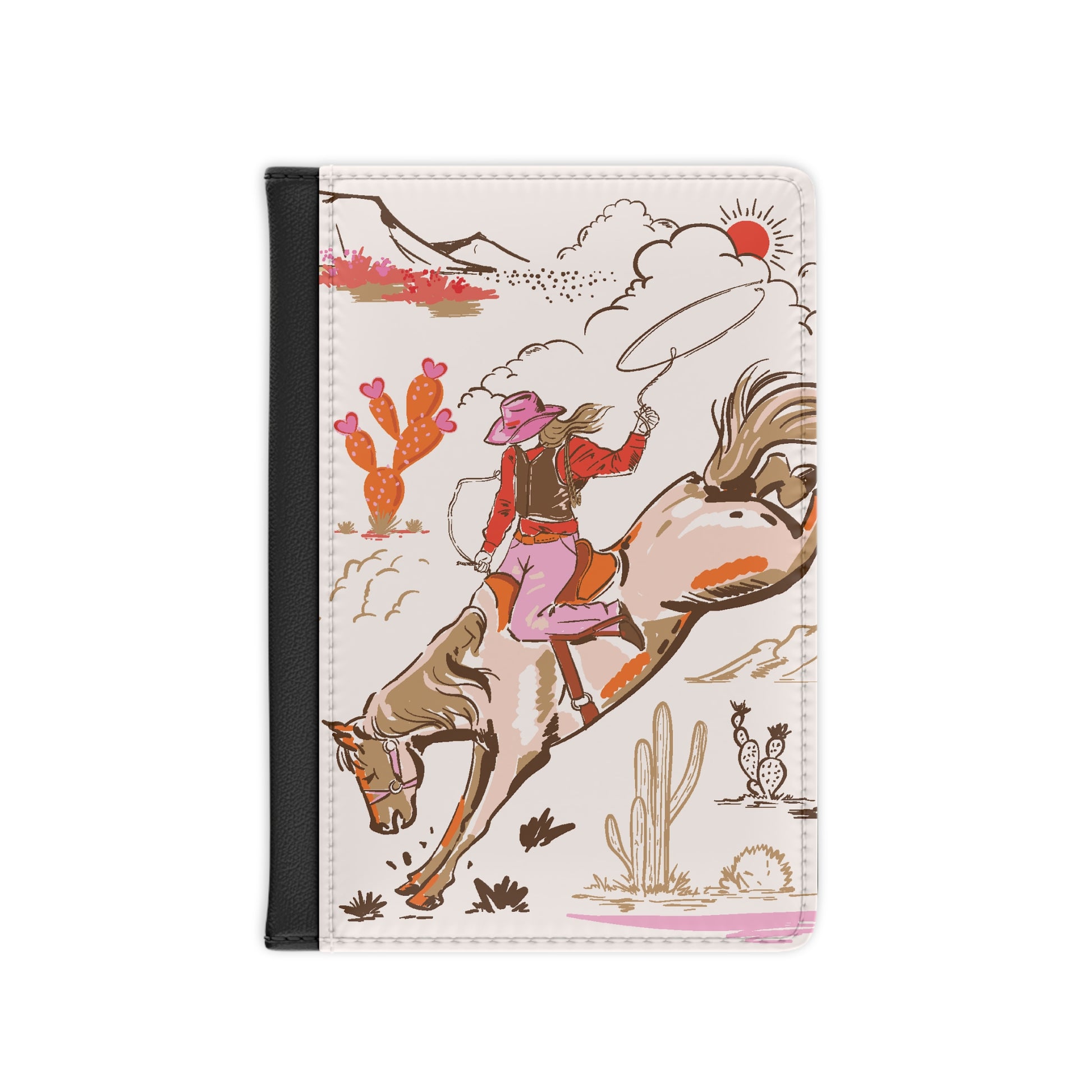 Passport Cover with Cowgirl Print