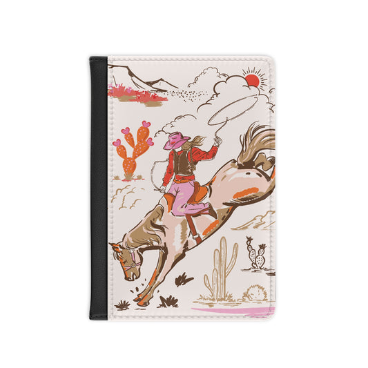 Passport Cover with Cowgirl Print