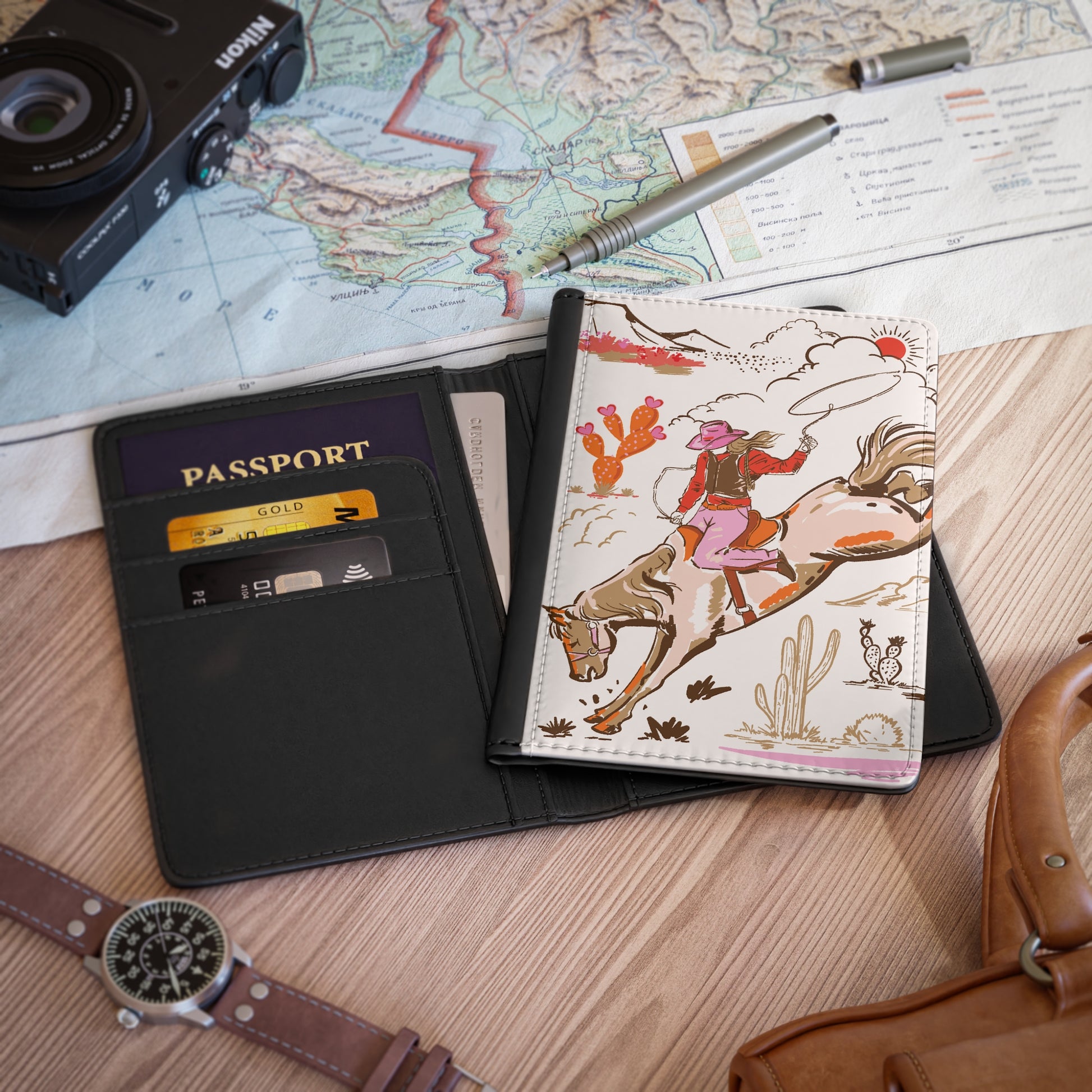 Passport Cover on Table